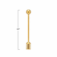 Hello Honey® 6.5" Gold Finish Stainless Steel Honey Dipper