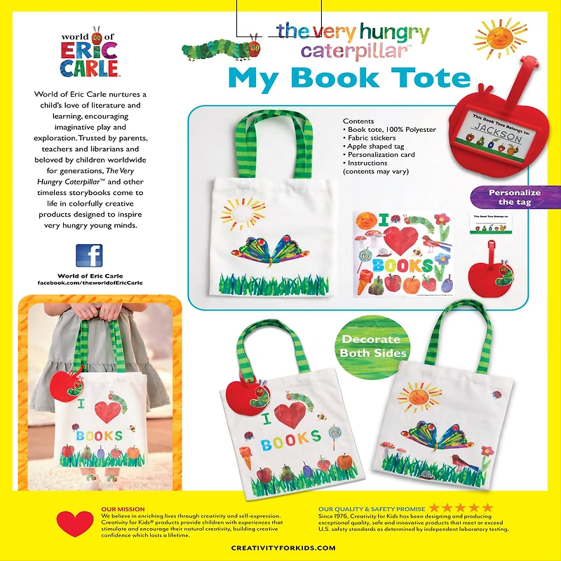 Creativity for Kids® The Very Hungry Caterpillar My Book Tote