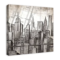 Sketched Skyline 24" x 24" Canvas Wall Art