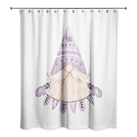 Easter Gnome Banner Shower Curtain 71" x 74" Shower Curtain