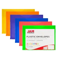 JAM Paper 9.75" x 13" Plastic Expansion Hook & Loop Closure Envelopes, 6ct.