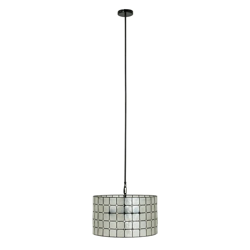 Hello Honey® Emma Capiz Black Finish Pendant Lamp
