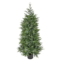 5ft. Pre-Lit Cypress Artificial Christmas Tree, Multi-Function LED Lights
