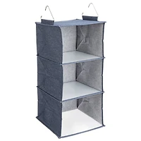 Household Essentials Denim 24" Cotton Blend 3 Shelf Closet Organizer