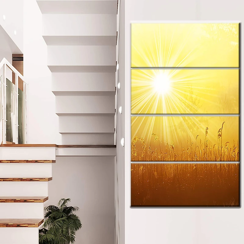 Designart - Amazing Sunrise over Meadow