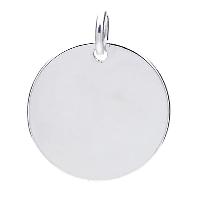 Silver Plated Disc Charm by Bead Landing™