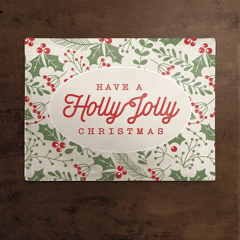 Holly Jolly Poly Twill Placemat