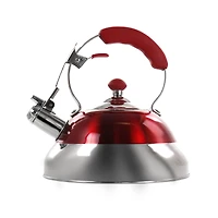 MegaChef 2.7L Red Stovetop Whistling Kettle