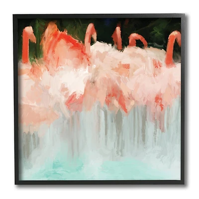 Stupell Industries Abstract Flamingo Group Contemporary Pink Birds,12" x 12"