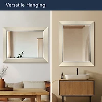 Head West 29" Brushed Nickel Frame Vanity Mirror