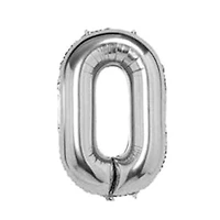 Wizardi 32" Silver Number Foil Balloon