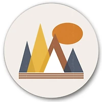 Designart - Mountain Abstract and Sun