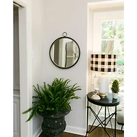 Hello Honey® Black & Gold Framed Round Accent Mirror