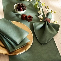 DII® Oversized Tonal Lattice Print Outdoor Linen Dinner Napkins