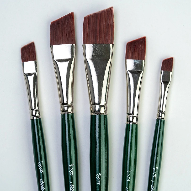 Silver Brush Limited Ruby Satin® 5 Piece Angles Brush Set