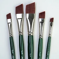 Silver Brush Limited Ruby Satin® 5 Piece Angles Brush Set