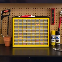 IRIS® Yellow & Black 64-Drawer Parts Cabinet