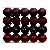 40 Pack 2" Berry Solid & Glitter Shatterproof Ball Ornaments by Ashland®