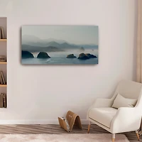 Misty Among The Rocks Canvas Giclee