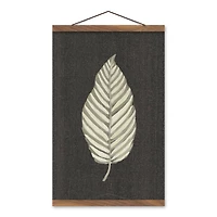Cream Leaf Teak Hanging Canvas