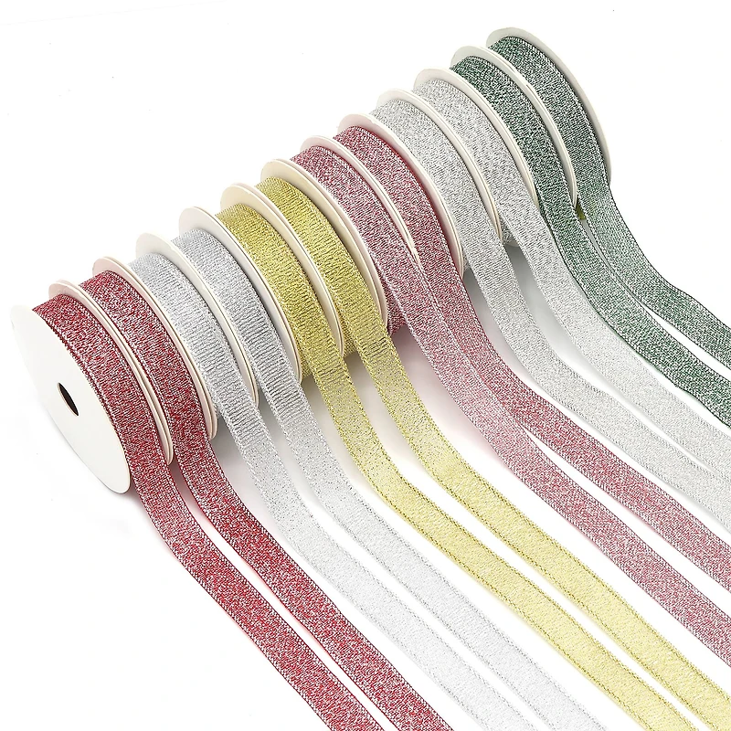 Gwen Studios 3/8" x 3yd. Metallic Holiday Ribbon Pack, 12ct.