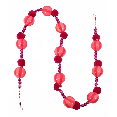 6ft. Pink Candy Pom Pom Garland by Ashland®