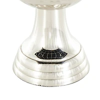 Silver Aluminum Goblet Inspired Hammered Vase