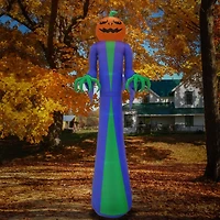 12ft. Inflatable Halloween Pumpkin Ghost Decoration with LED Lights