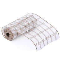 10" x 19ft. Natural & White Window Poly Burlap Mesh by Celebrate It™