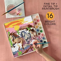 Bright Stripes iHeartArt Wild Horses Paint by Numbers Activity Kit