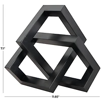 13.5" Iron Geometric Abstract Shaped Sculpture Décor