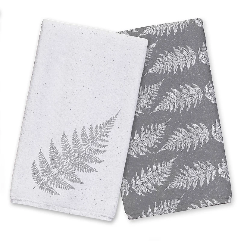 Neutral Fern 16" x 25" Tea Towel Set of 2