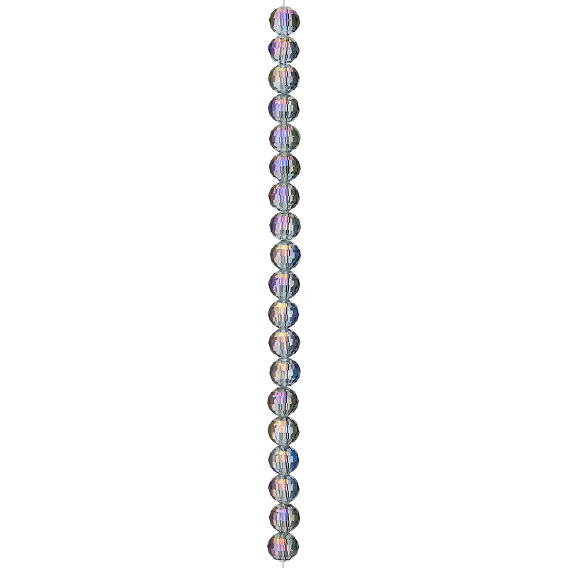 Purple Faceted Glass Round Beads, 10mm by Bead Landing™