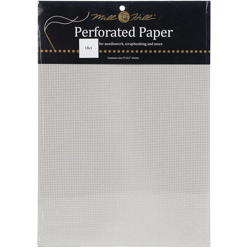 Mill Hill® White Perforated 18 Count 9" x 12" Paper, 2ct.