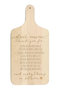 17" Thank You Mom Maple Paddle Cutting Board