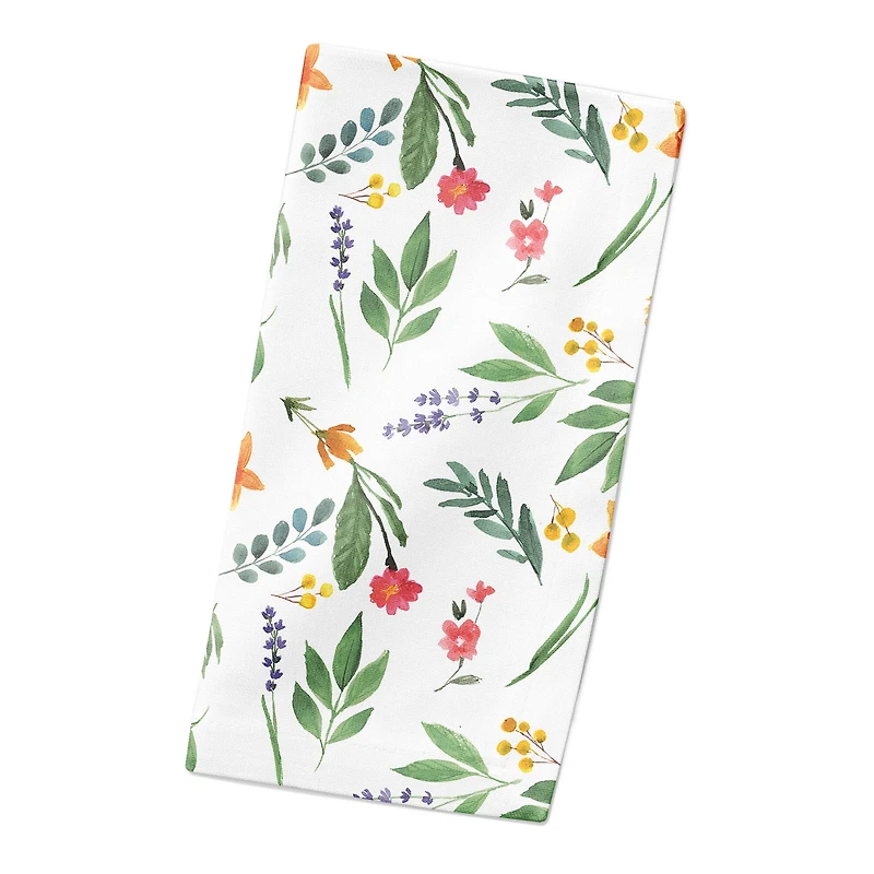 Spring Flower Bunches 10" x 10" Cotton Twill Napkin
