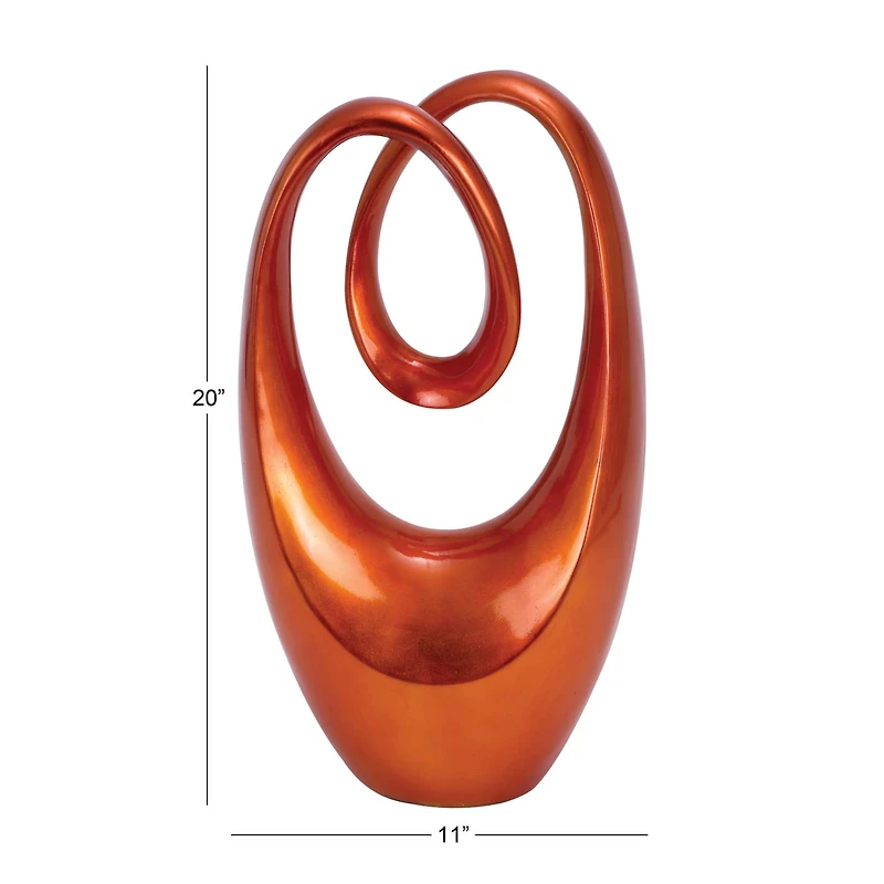 11" Red Heart Abstract Sculpture