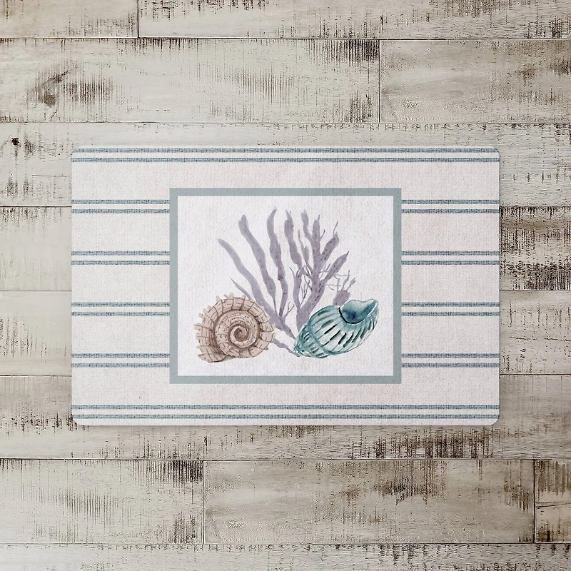 Snail and Banded Tulip Shell 18" x 27" Floor Mat