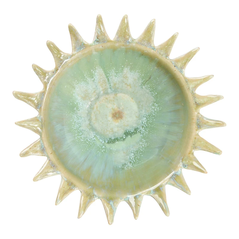 Hello Honey® 8.5" Assorted Celadon Stoneware Sunburst Shaped Serving Bowl with Opal Reactive Glaze