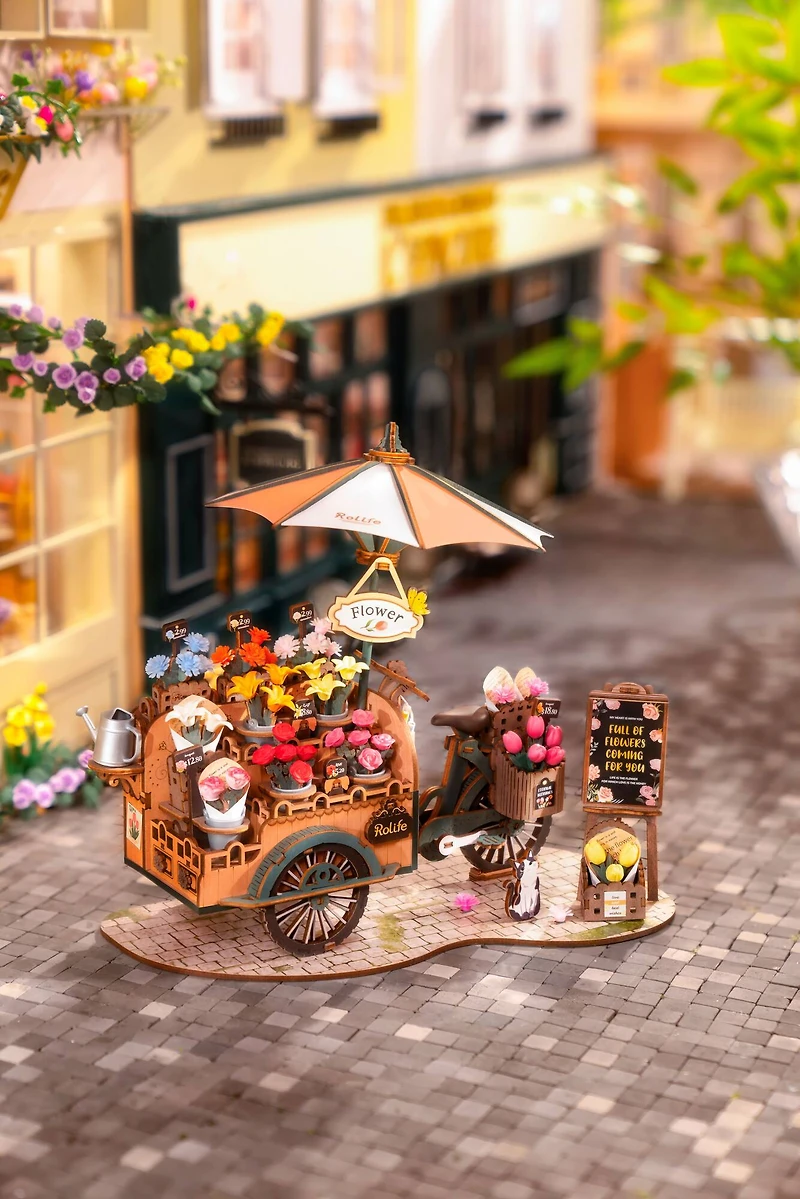 Rolife® Blossom Cart 3D Puzzle Creation Set