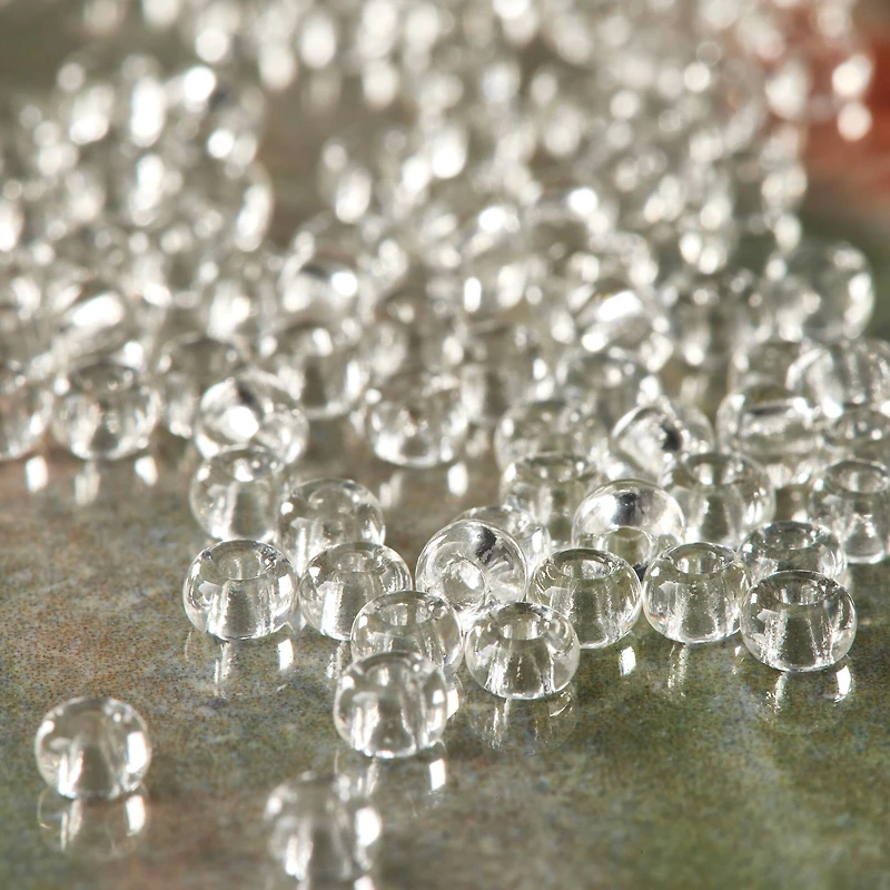 12 Pack: Darice® Crystal & Silver Czech Glass Seed Beads, 8/0