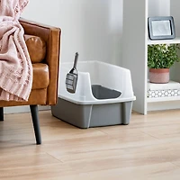 IRIS® 20qt. Gray Cat Litter Box with Open Lid