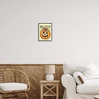 Stupell Industries Happy Halloween Jack-o-Lantern Framed Giclee Art