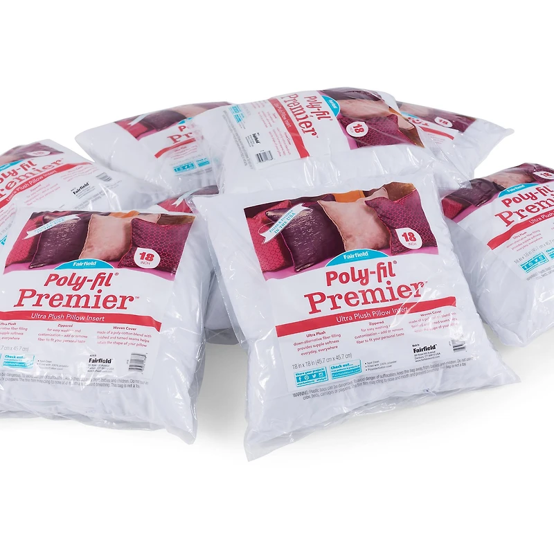 Poly-Fil® Premier™ 8ct. Pillow Insert, 18'' x 18''