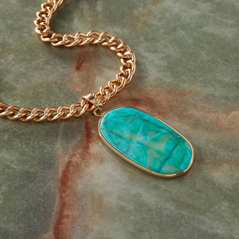 Turquoise Howlite Oval Pendant by Bead Landing™