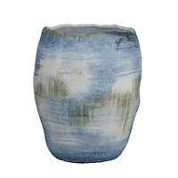 Hello Honey® 12.25" Azure Blue Stoneware Vase
