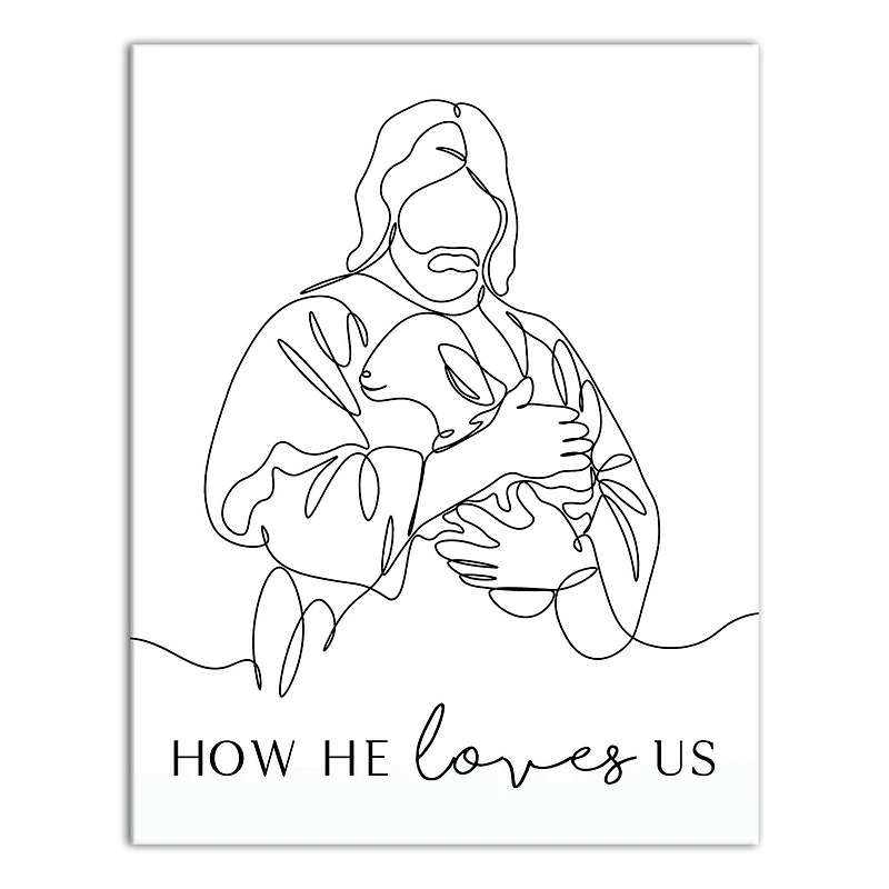 How He Loves Us 1 11" x 14" Canvas Wall Art