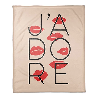 J'adore 50" x 60" Coral Fleece Blanket