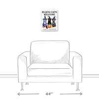 Black Cats Welcome 16" x 20" Canvas Wall Art