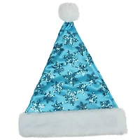 14" Adult Medium Sequin Snowflake Santa Hat